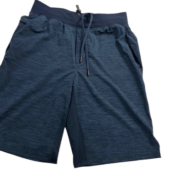 Lululemon T.H.E. Short Linerless 9" Heather Allover Iron Blue True Navy Medium - Picture 3 of 8